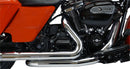 Aggressor 2-into-2 Crossover Headers with Heat Shields Chrome For Harley Davidson FLHR 1750 2017-2018