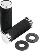 7/8 Inch Cruiser Grips Black / Chrome - 140 MM