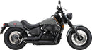 Shortshots Staggered Exhaust System Black / Matt For Honda VT 750 C