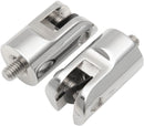 Rear Footpeg Mounts Chrome - 3/8-16