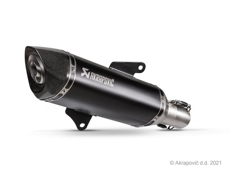 Slip-On Line Muffler Black Stainless Steel Carbon End Cap For Honda ADV 350 ABS 2022-2023