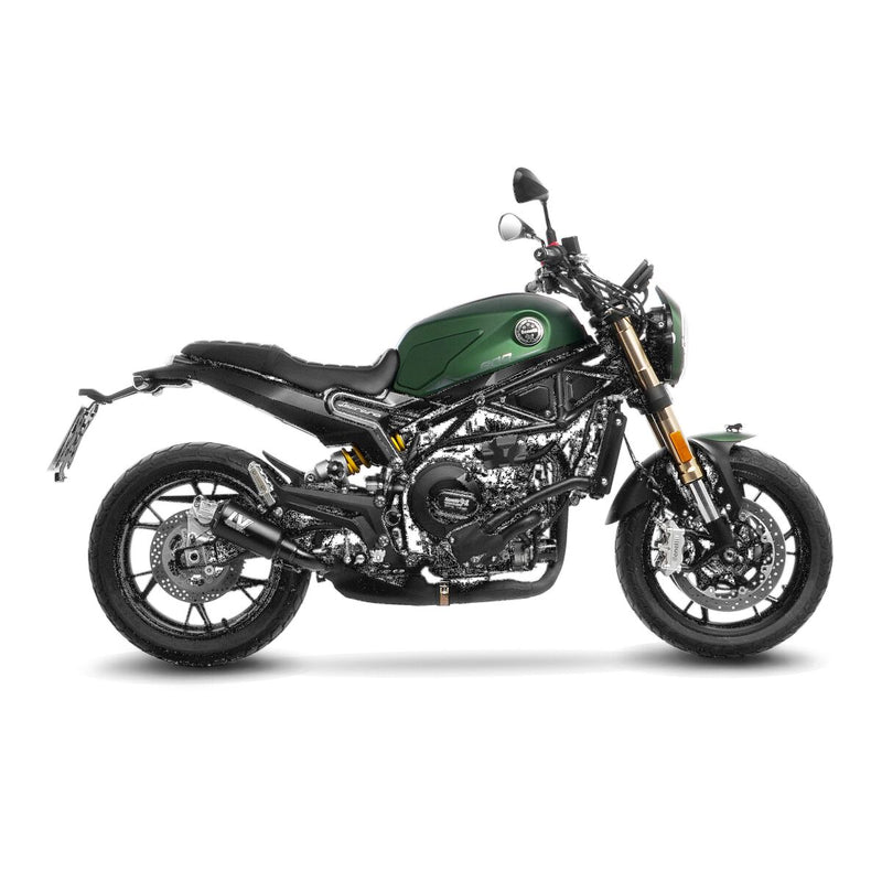 LV-10 Full Black Slip-On Muffler Matt Black For Benelli Leoncino 800 ABS