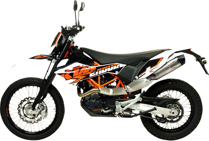 LV One Evo Stainless Steel Slip-On Muffler Black For Husqvarna 701 Enduro