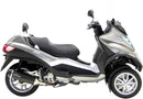 Nero Slip-On Muffler - Stainless Steel Black For Piaggio MP3 400 LT I.E.