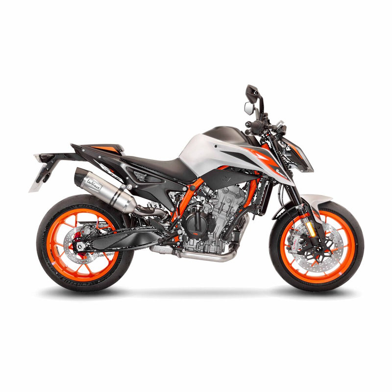 LV One Evo Stainless Steel Slip-On Muffler Titanium Look For KTM Duke 790 ABS