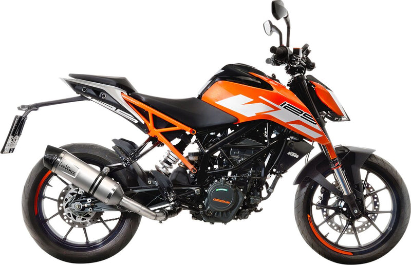 LV One Evo Stainless Steel Slip-On Muffler Titanium Look For KTM Duke 125 ABS