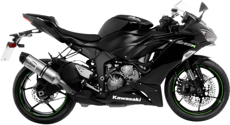 LV One Evo Stainless Steel Slip-On Muffler Black For Kawasaki ZX-6 R 636