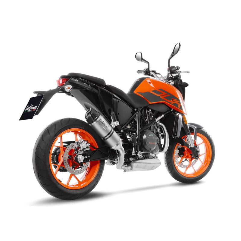 LV One Evo Stainless Steel Slip-On Muffler Black For KTM Duke 690 ABS