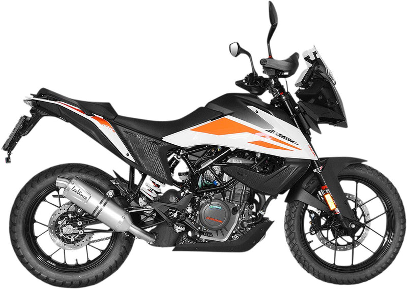 LV One Evo Stainless Steel Slip-On Muffler Titanium Look For KTM Adventure 390 ABS