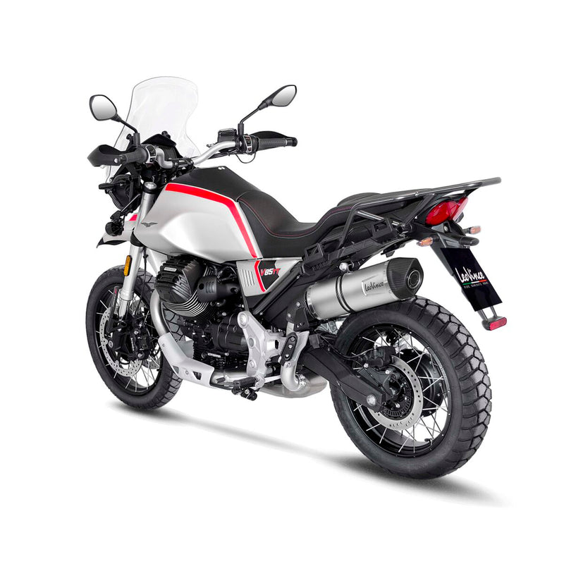LV One Evo Stainless Steel Slip-On Muffler ECE Titanium Look For Moto Guzzi V85 850 TT