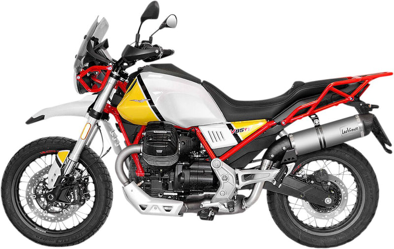 LV One Evo Stainless Steel Slip-On Muffler ECE Titanium Look For Moto Guzzi V85 850 TT