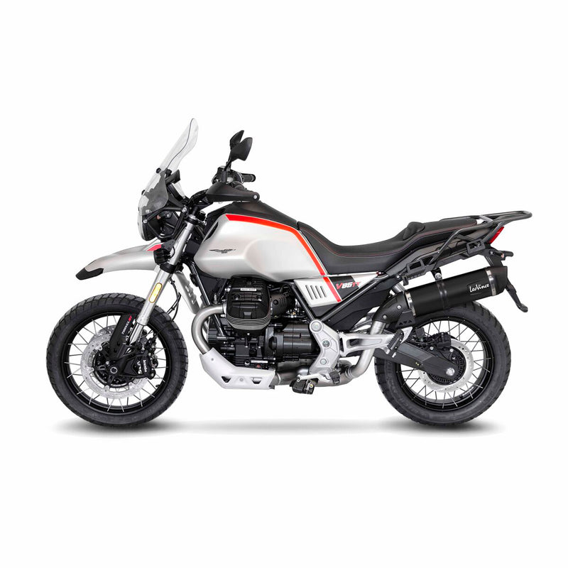 LV One Evo Black Edition Slip-on Muffler ECE Matt Black For Moto Guzzi V85 850 TT