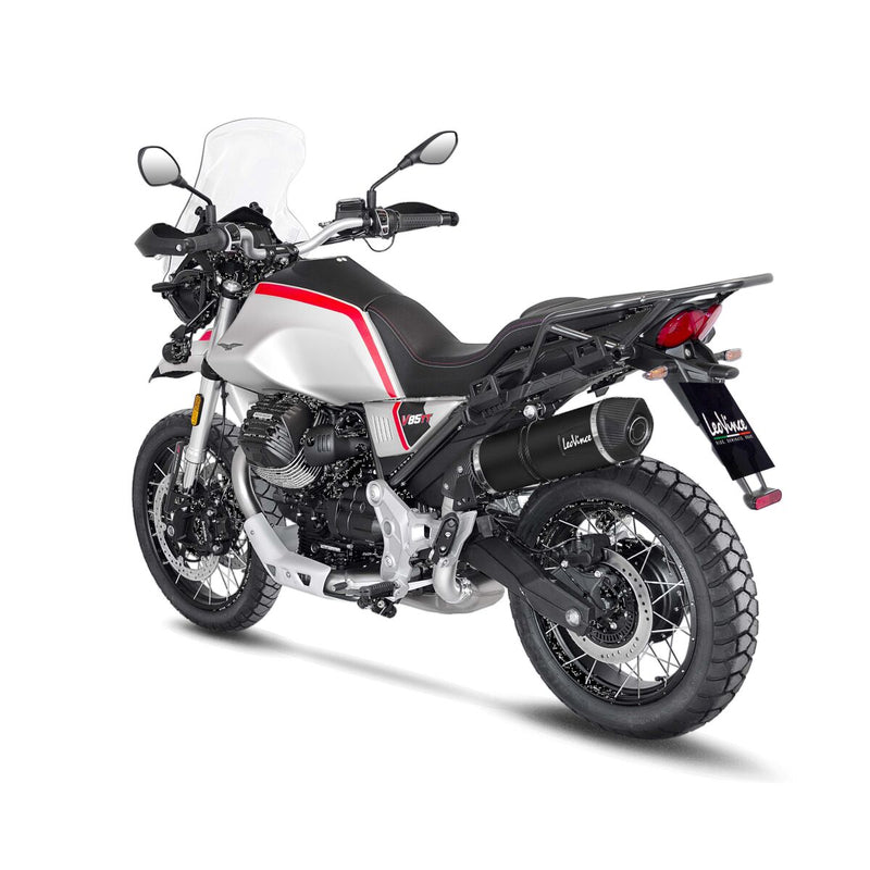 LV One Evo Black Edition Slip-on Muffler ECE Matt Black For Moto Guzzi V85 850 TT