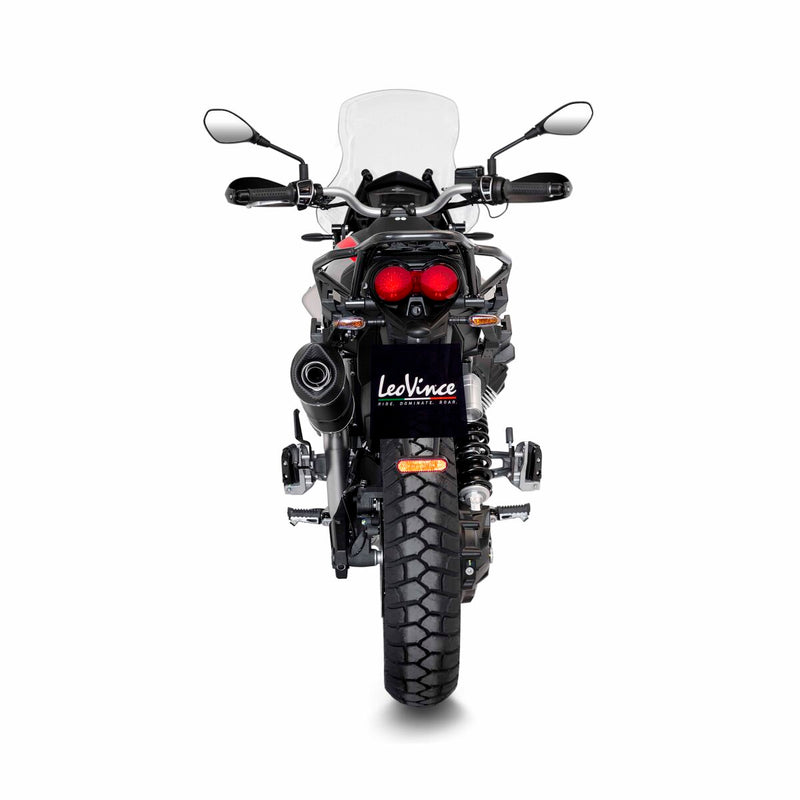LV One Evo Black Edition Slip-on Muffler ECE Matt Black For Moto Guzzi V85 850 TT