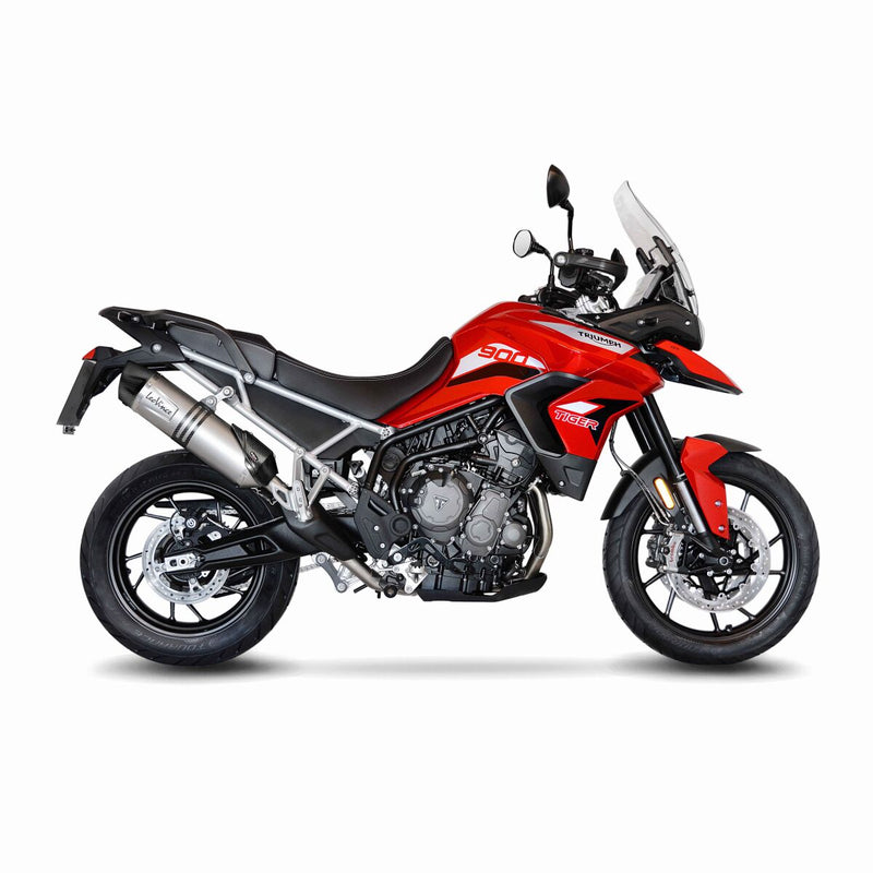 LV One Evo Stainless Steel Slip-On Muffler Titanium Look For Triumph Tiger 850 ABS