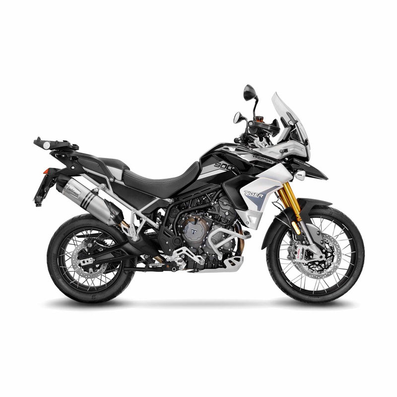 LV One Evo Stainless Steel Slip-On Muffler Titanium Look For Triumph Tiger 850 ABS