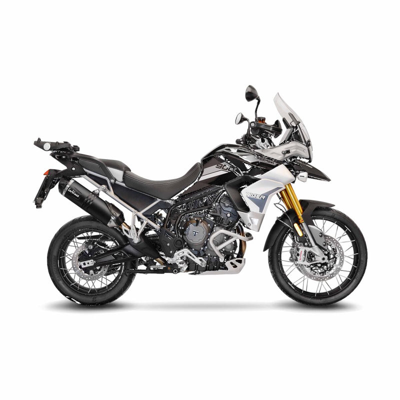 LV One Evo Black Edition Slip-on Muffler Black For Triumph Tiger 850 ABS