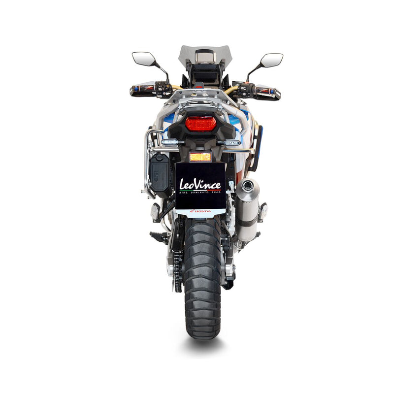 LV One Evo Stainless Steel Slip-On Muffler Silver For Honda CRF 1100 L ABS