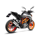 LV One Evo Stainless Steel Slip-On Muffler Black For KTM Duke 125 ABS