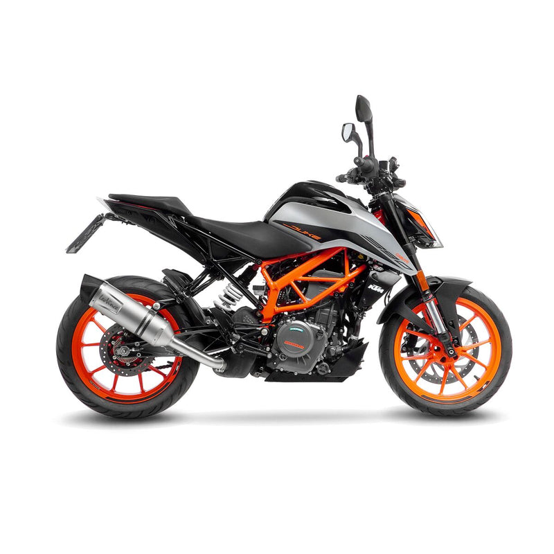 LV One Evo Stainless Steel Slip-On Muffler Black For KTM Duke 125 ABS