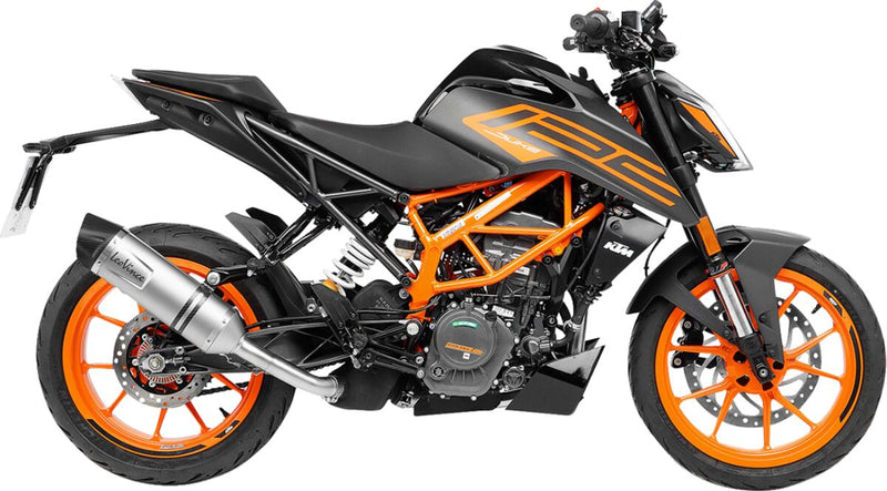 LV One Evo Stainless Steel Slip-On Muffler Black For KTM Duke 125 ABS