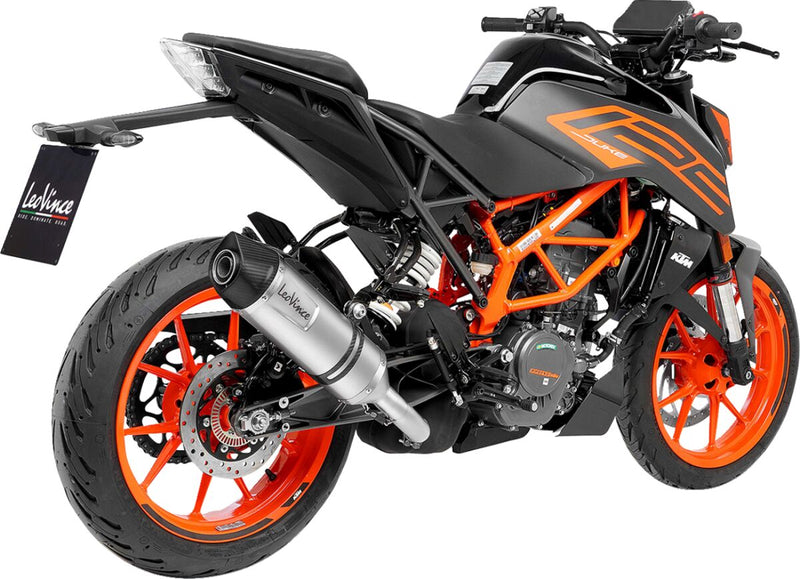 LV One Evo Stainless Steel Slip-On Muffler Black For KTM Duke 125 ABS