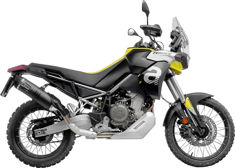 LV One Evo Black Edition Slip-on Muffler Black For Aprilia Tuareg 660 ABS