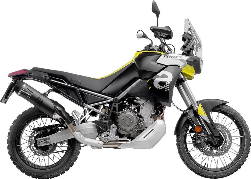 LV One Evo Black Edition Slip-on Muffler Black For Aprilia Tuareg 660 ABS