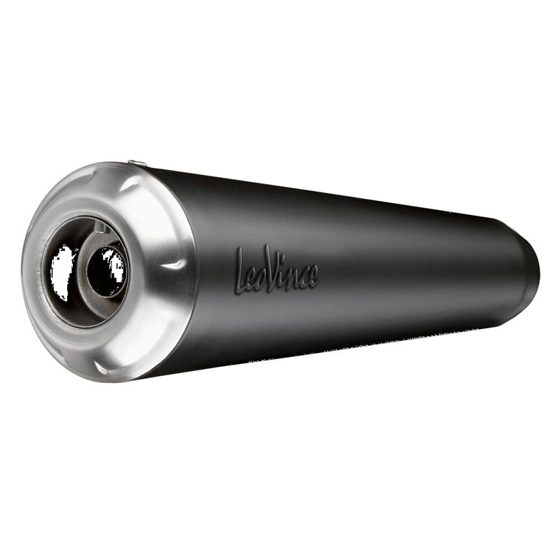 LV Classic Racer Black Edition Slip-On Muffler Brushed For Royal Enfield Classic 350 ABS