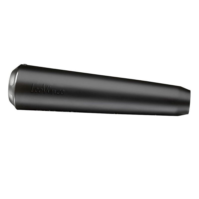 LV Classic Racer Black Edition Slip-On Muffler Brushed For Royal Enfield Classic 350 ABS