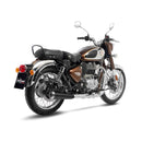 LV Classic Racer Black Edition Slip-On Muffler Brushed For Royal Enfield Classic 350 ABS