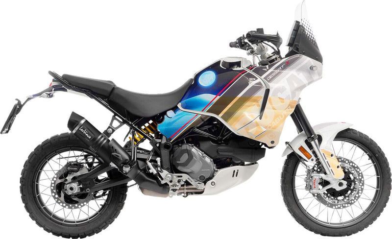 LV One Evo Black Edition Slip-on Muffler Black For Ducati Desert X 950 ABS