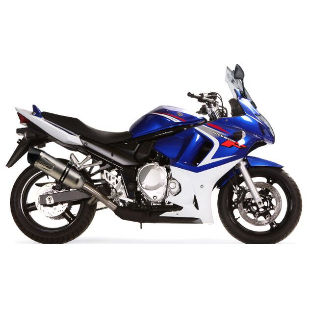 LV One Evo Stainless Steel Slip-On Muffler Black For Suzuki GSF 650 ABS