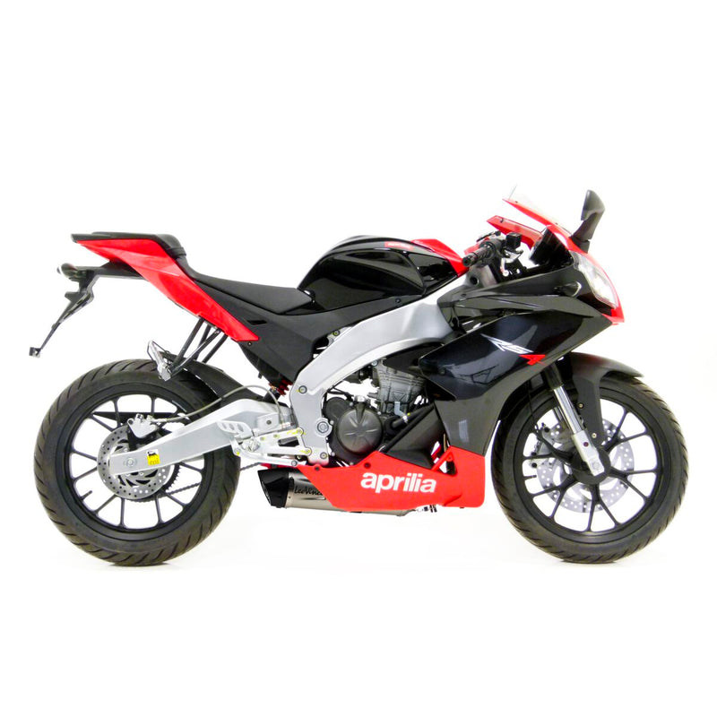 LV One Evo Stainless Steel Slip-On Muffler Black For Aprilia RS 125 ABS