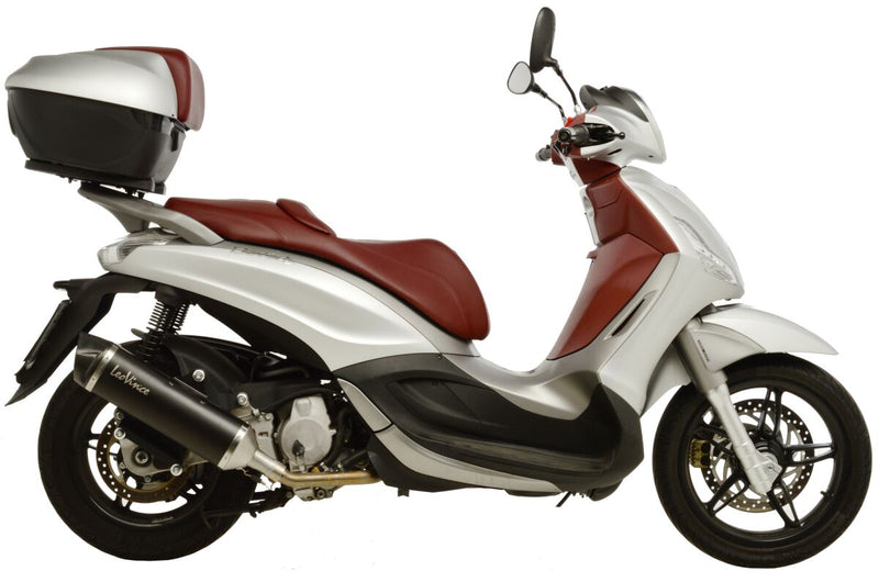 Nero Slip-On Muffler - Stainless Steel Matt Black For Piaggio Beverly 350 I.E. S ABS