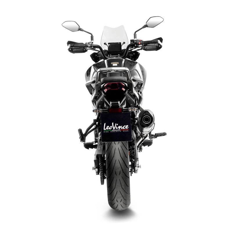 LV One Evo Stainless Steel Slip-On Muffler Black For Benelli TRK 702 ABS