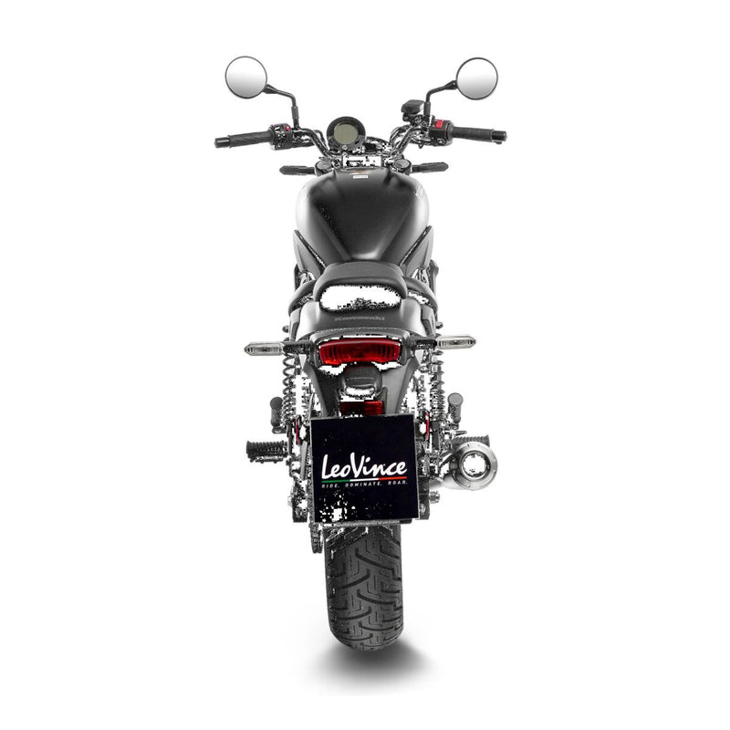 LV Classic Racer Black Edition Slip-On Muffler Brushed For Kawasaki Eliminator 500 ABS