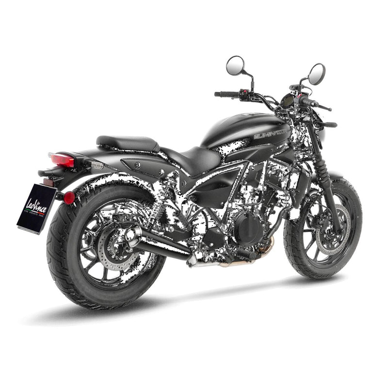 LV Classic Racer Black Edition Slip-On Muffler Brushed For Kawasaki Eliminator 500 ABS