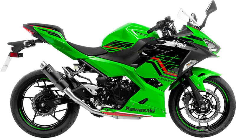 GP Corsa Slip-On Muffler Silver For Kawasaki Ninja 400 ABS