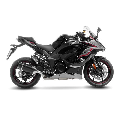 LV-14R Black Edition Slip-On Muffler Matt Black For Kawasaki Ninja 1000 SX ABS
