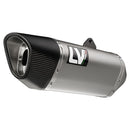 LV-14R Stainless Steel Slip-On Muffler Black For Kawasaki Ninja 400 ABS