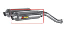 Slip-On Line Muffler Titanium For R FZ-6 04-08