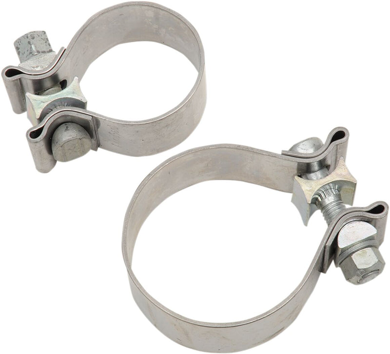 Stainless Steel Muffler Clamps For Harley Davidson FLHR 1750 2019 - 44.5 MM - 50.8 MM