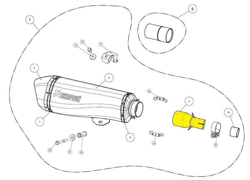 Link Pipe Stainless Steel For Piaggio MP3 500 2010-2014