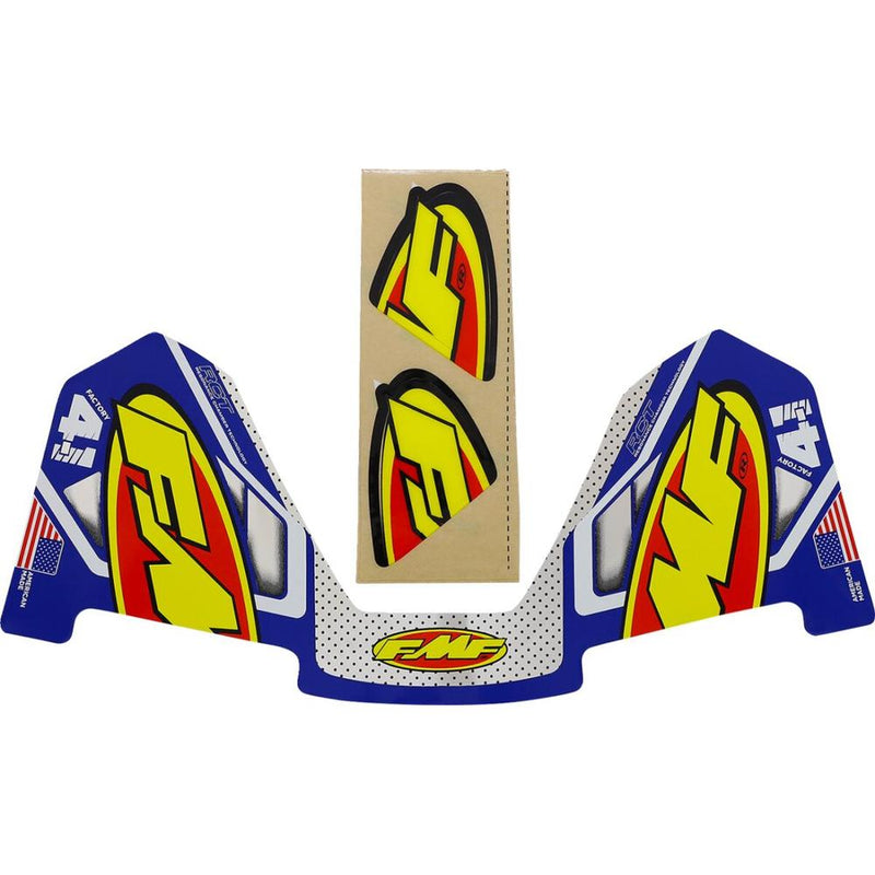 FMF Exhaust Decal Logo Kit Blue / Yellow