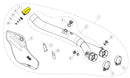 Replacement Exhaust & Muffler Clamp Silver For Yamaha MT-10 ABS