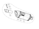 Replacement Muffler For Yamaha MT-07 2014-2016