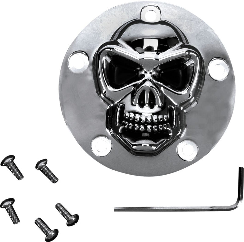 3-D Skull Point Cover Chrome 5-Hole
