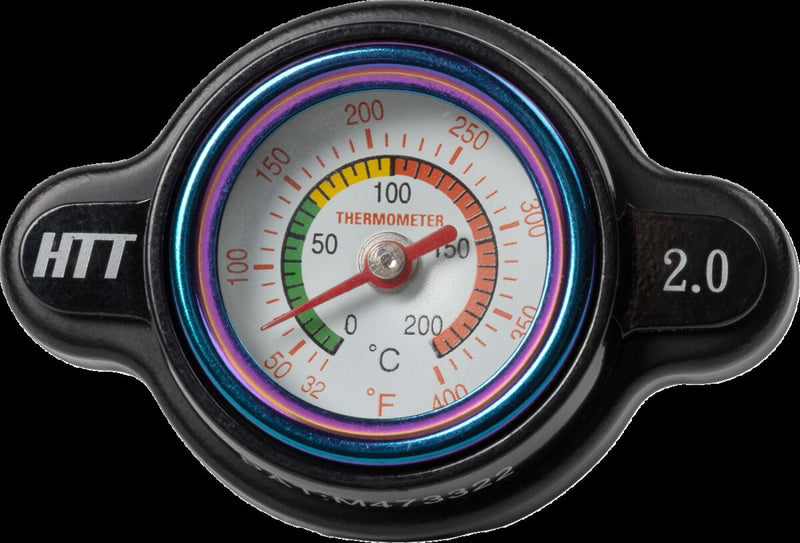 Radiator Cap With Temperature Gauge Black / White For Kawasaki KX 250 F 2004-2013