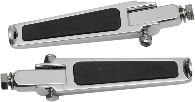 Footpegs With Rubber Inlay Black / Chrome / Polished | Vendor No 17-6452A BXLB1